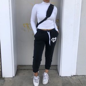 Black joggers/skinny sweats